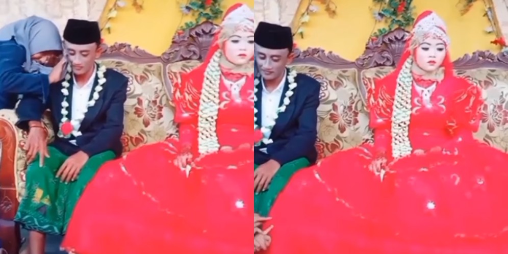 Pengantin 'Social Distancing' Gara-gara Gaun Kebesaran?