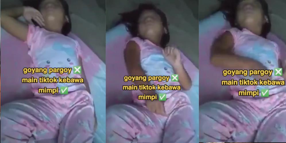 Miris, Diduga Ketagihan Main TikTok, Gadis Cilik Ini Sampai Mengigau Goyang Pargoy Saat Tidur