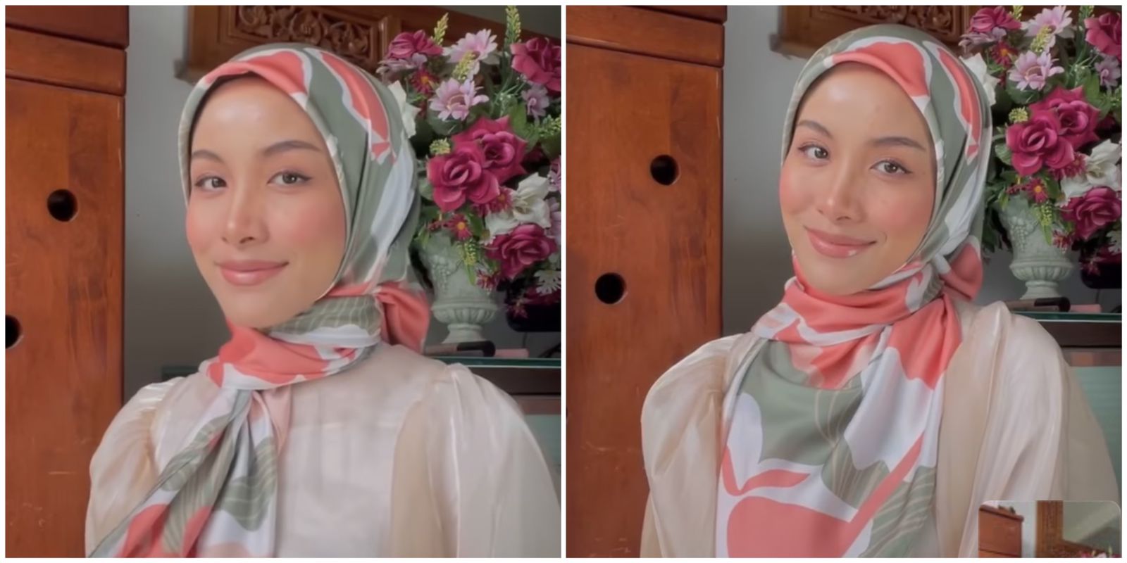 2 Tutorial Hijab Segi Empat Motif, Cocok untuk Daily