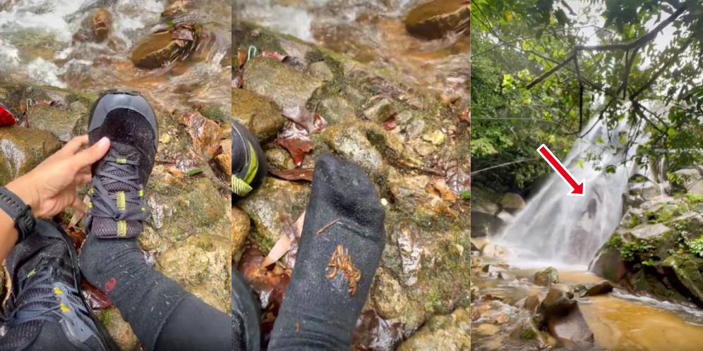 Pamer Kaki Diserang Lintah Pas Pendakian, Malah Muncul Penampakan Seram di Air Terjun: Jelas Sekali Itu..