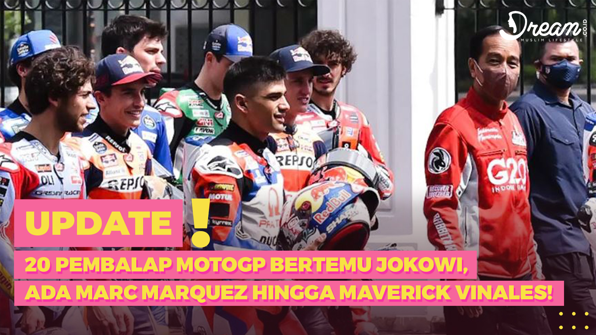 20 Pembalap MotoGP Bertemu Jokowi, Ada Marc Marquez hingga MaverickVinales!