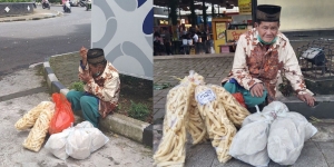 Kakek Penjual Kerupuk Jalan 10 Km Demi Upah Rp10 Ribu, Sering Berpuasa Karena Beras Tak Terbeli