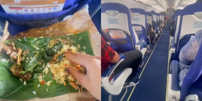 Aksi Nekat Gadis Cantik Bawa Makanan Sendiri Selama Penerbangan, Bukan Snack tapi Nasi Padang!