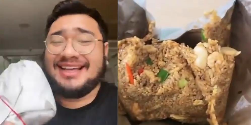 Pria Unboxing Nasi Goreng Seporsi Beratnya 1 Kg, Netizen Kaget dengan Harganya