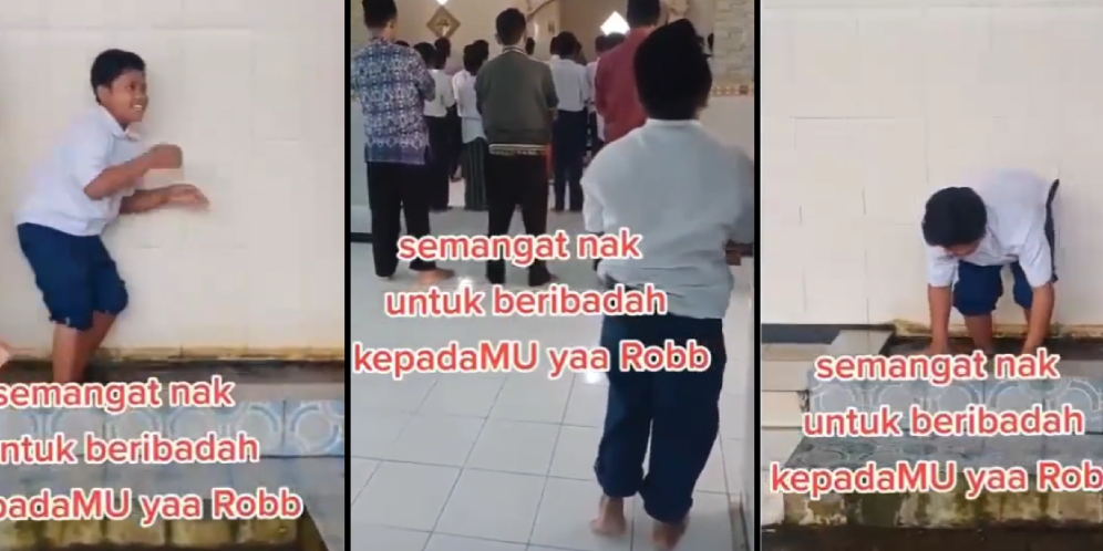 Viral Video Pelajar SMP Tetap Semangat Sholat Berjamaah Meski Kakinya Tak Sempurna