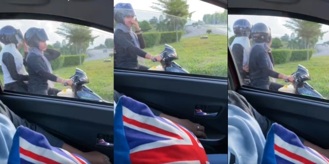 Tak Ada Takut-takutnya! Suami Goda Cewek Boncengan Motor di Depan Istri, Netizen: Auto Tidur di Luar
