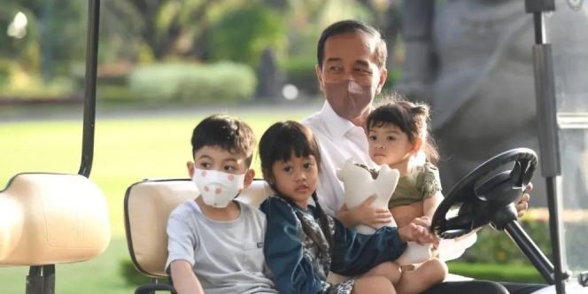 Lebaran Hari Ketiga, Presiden Jokowi Pilih Manjakan Cucu