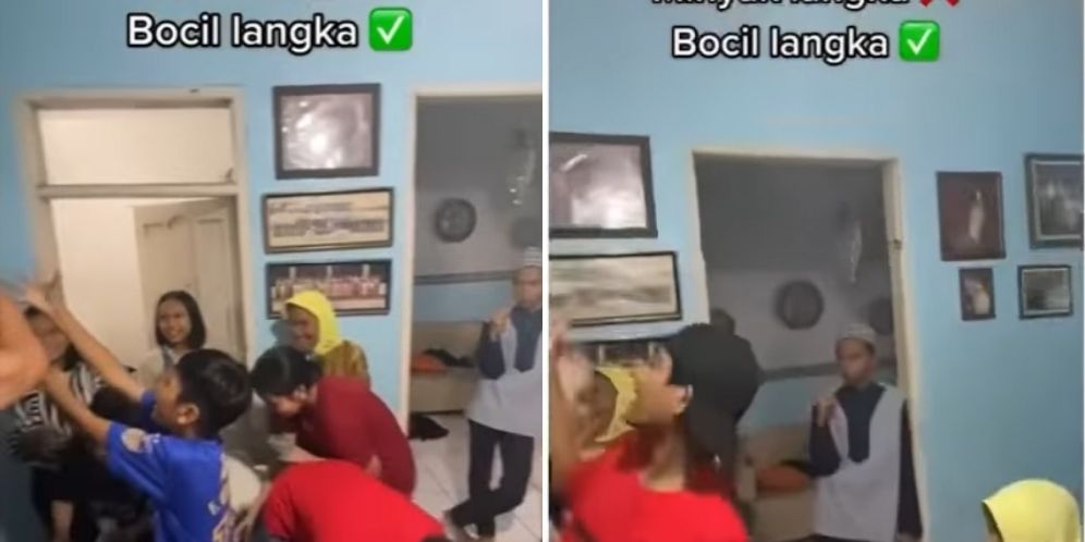 Viral Video Bocah Tetap Santuy Lihat Keponakan Rebutan THR, Ekspresinya Curi Perhatian