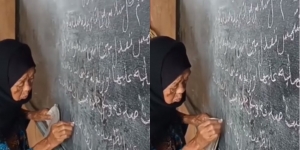 Salut! Nenek 90 Tahun Tetap Aktif Mengajar di Madrasah, Tulisan Arabnya Masih Setara Santri