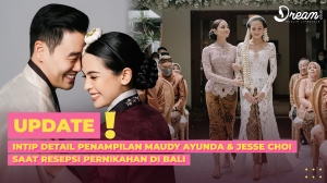 Intip Detail Penampilan Maudy Ayunda dan Jesse Choi Saat Resepsi Pernikahan di Bali
