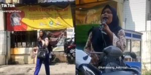 Viral Pengamen Wanita Berkerudung di Karawang Punya Suara yang Merdu, Netizen: 'Kawal Sampai Diundang TV'