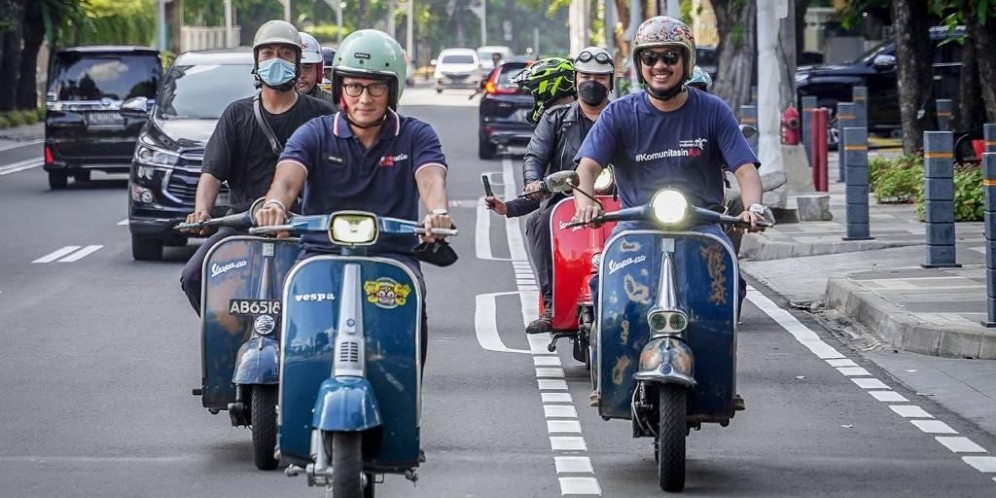 Vespa World Days 2022 di Bali, Sandiaga Uno Berharap Bisa Dongkrak 'Nomadic Tourism'