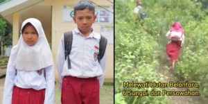 Perjuangan Anak SD di Pelosok Bone: Rela Jalan Kaki 5 Jam, Berangkat Pukul 3 Subuh Tiba di Sekolah Pukul 8 Pagi