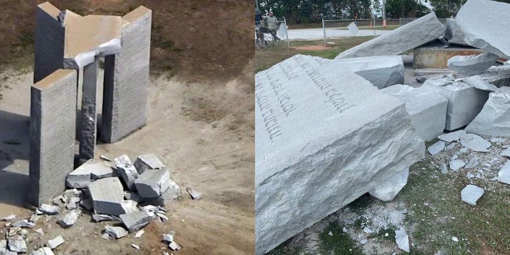 Monumen Misterius Seberat 20 Ton di AS Meledak Tiba-Tiba, Sering Dikaitkan dengan Pemujaan Setan
