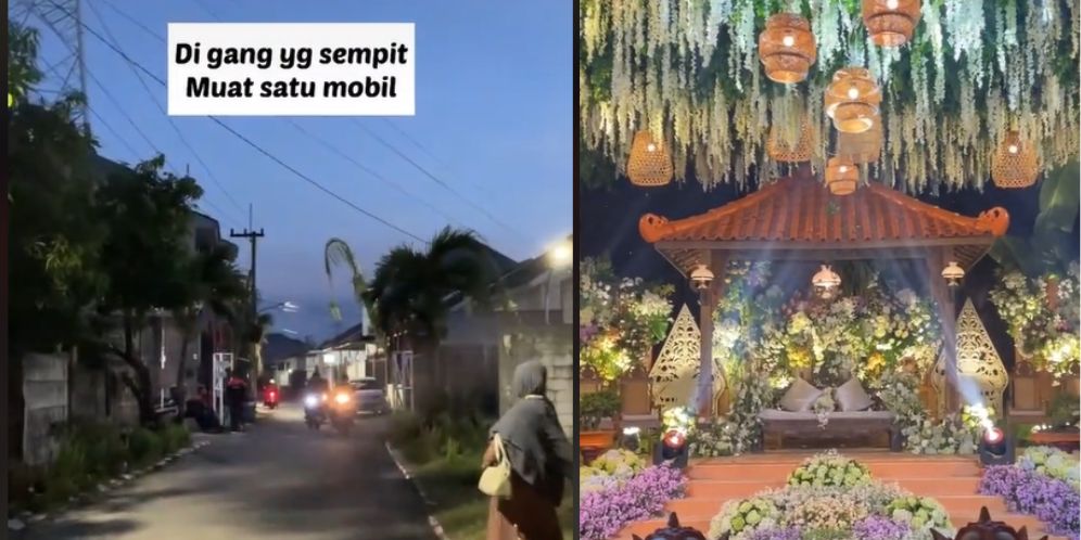 Viral Pernikahan di Gang Sempit Rasa Hotel Bintang Lima, Dekorasinya Bikin Takjub