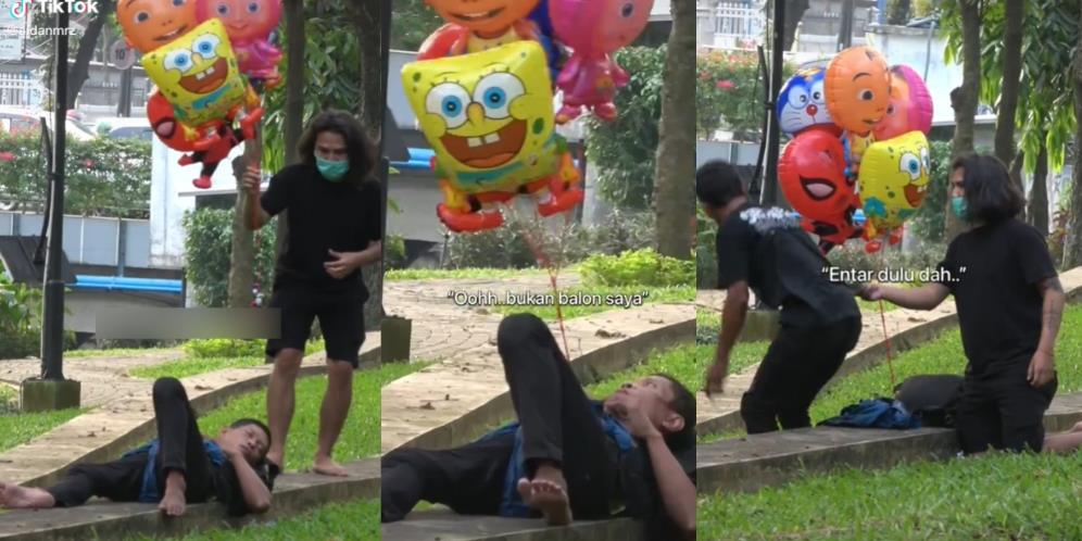 Lagi Tidur Nyenyak Bapak Ini Terbangun dan Tiba-tiba Jadi Penjual Balon, Auto Bingung Saat 'Jualannya' Diborong