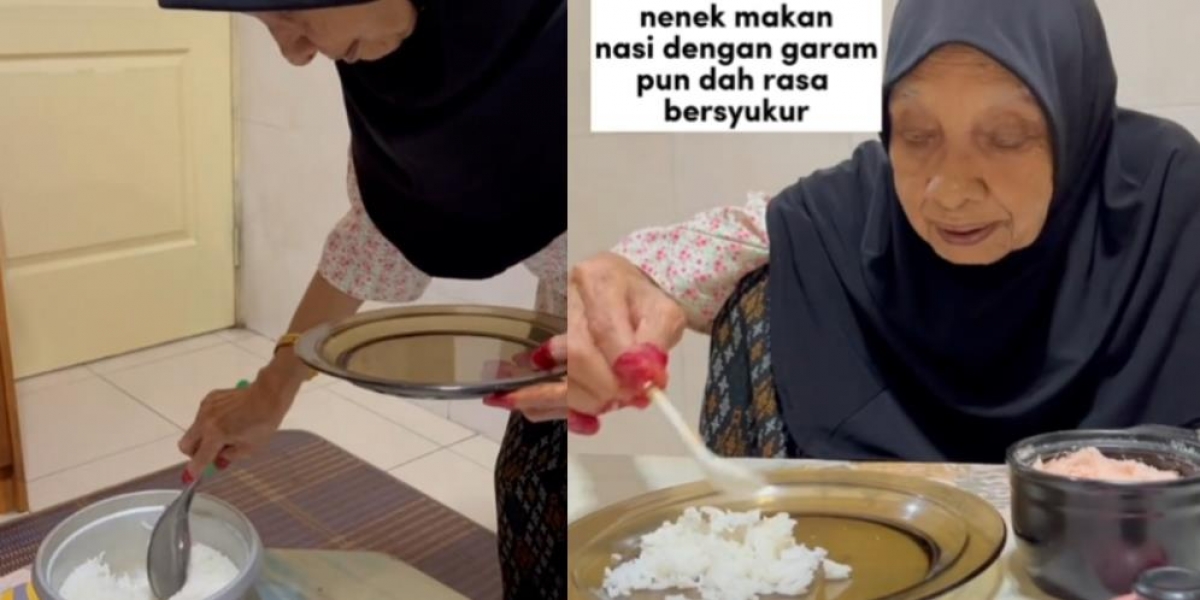 Awalnya Prihatin Nenek Makan Nasi Hanya Dengan Garam Tapi Endingnya Netizen Batal Kasihan 6644