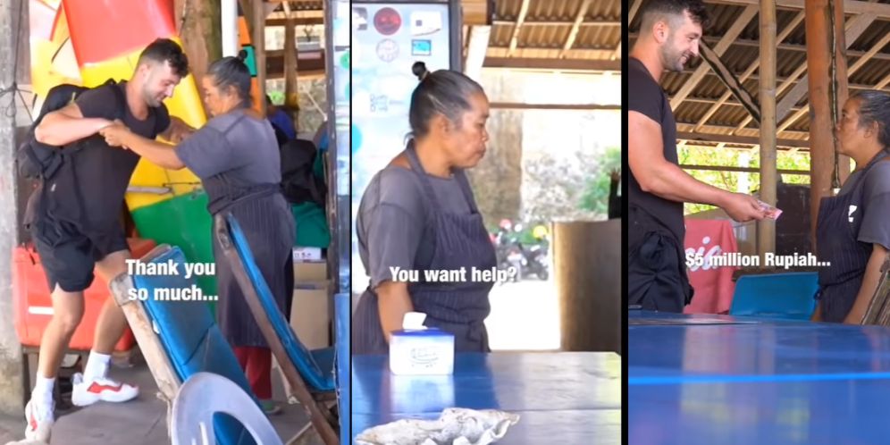 Ikhlas Tolong Bule 'Pincang', Emak-Emak Pemilik Warung di Bali Dapat Rezeki Tak Terduga
