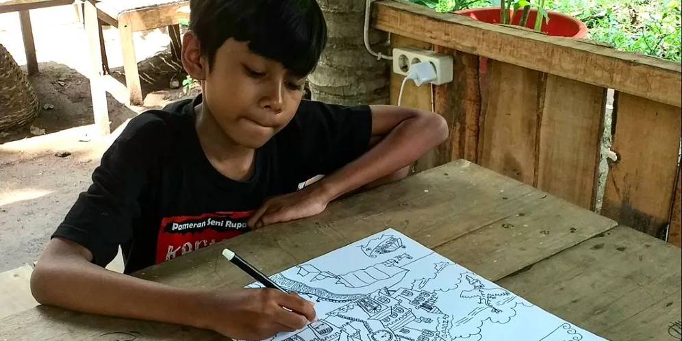 Lucunya Komikus Cilik Negosiasi Saat Jual Karya ke Sandiaga Uno