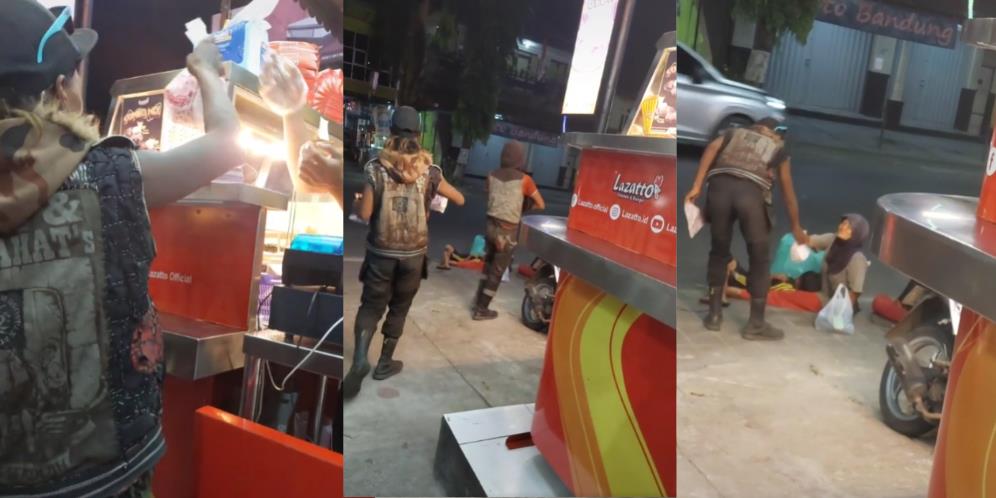 Kebaikan Tulus Anak Punk Belikan Makanan untuk Ibu Pengemis Banjir Pujian, Netizen: Mereka Tahu Rasanya Hidup di Jalanan