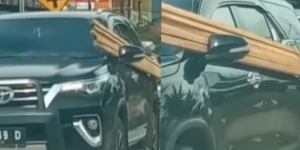 Fortuner `Sultan`, Spion Mobil Disiksa Angkut Balok Kayu
