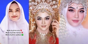 Prank Mantan, Wanita ini Pakai Aplikasi Makeup Pengantin Viral, Hasilnya Bikin Melongo!