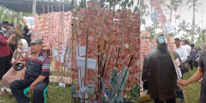 Viral Acara Kondangan, Uangnya Diselipkan di Bambu dan Ditancapkan di Batang Pohon Pisang: Yang Kasih di Bawah Rp50 Ribu Ketar-ketir