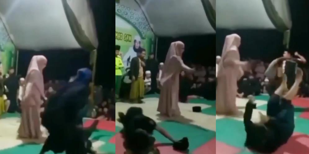 Video Diduga Ustazah Pamer Ilmu Bisa KO Pria Tanpa Menyentuh, Anak Bos Tol Jusuf Hamka Langsung Colek Pesulap Merah: 'Tolong Kasih Paham'