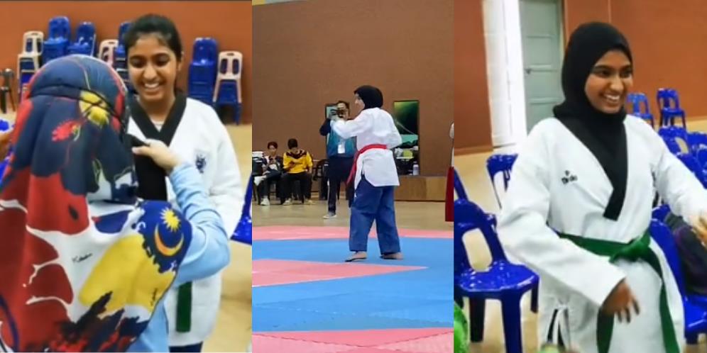 Viral Atlet Taekwondo Non-Muslim dari India Tiba-Tiba Minta Pakai Hijab Saat Turnamen, Penonton Langsung Terharu