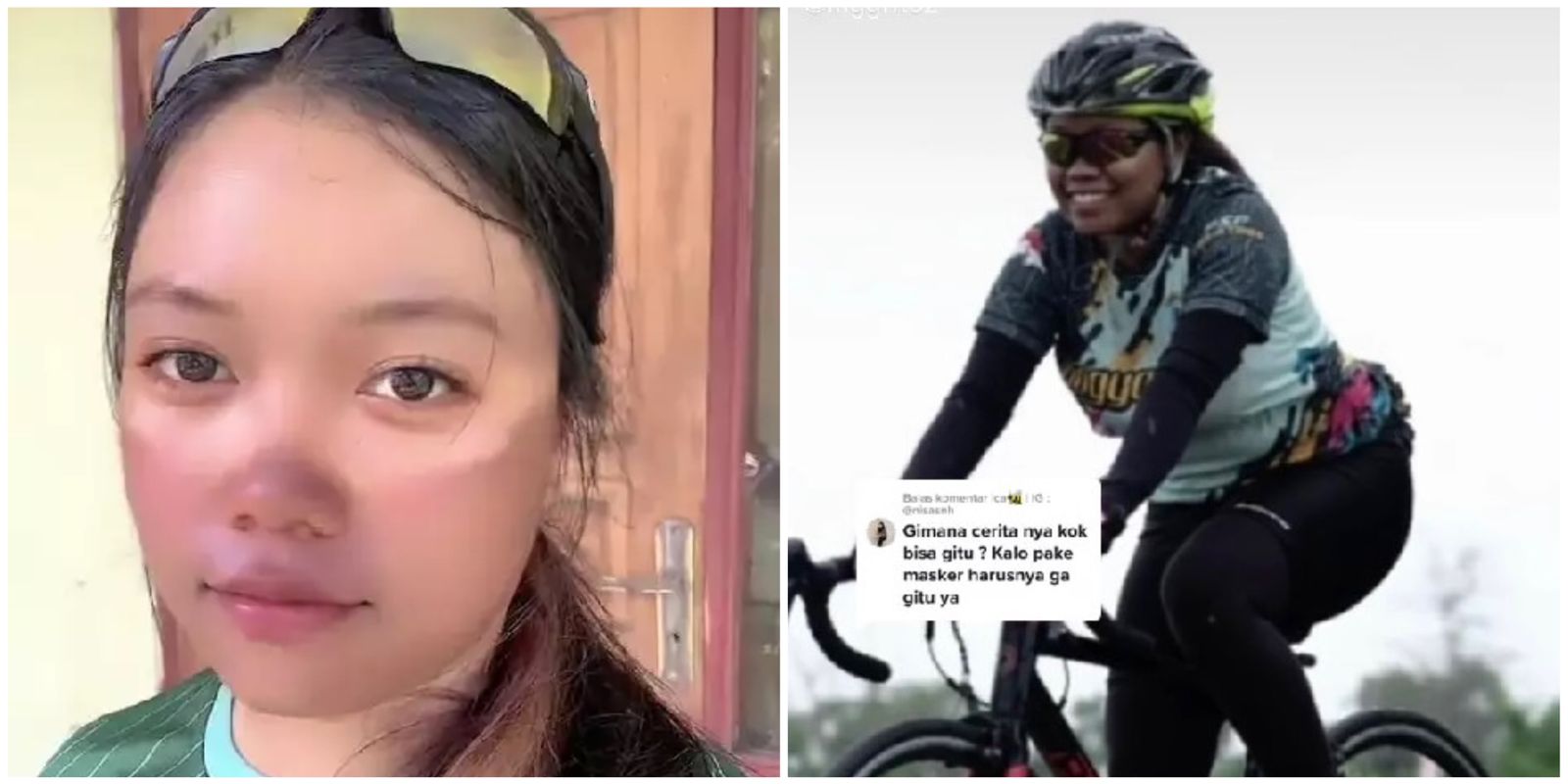 12 Hari Gowes Jakarta-Lombok, Perubahan Wajah Wanita Ini Bikin Syok