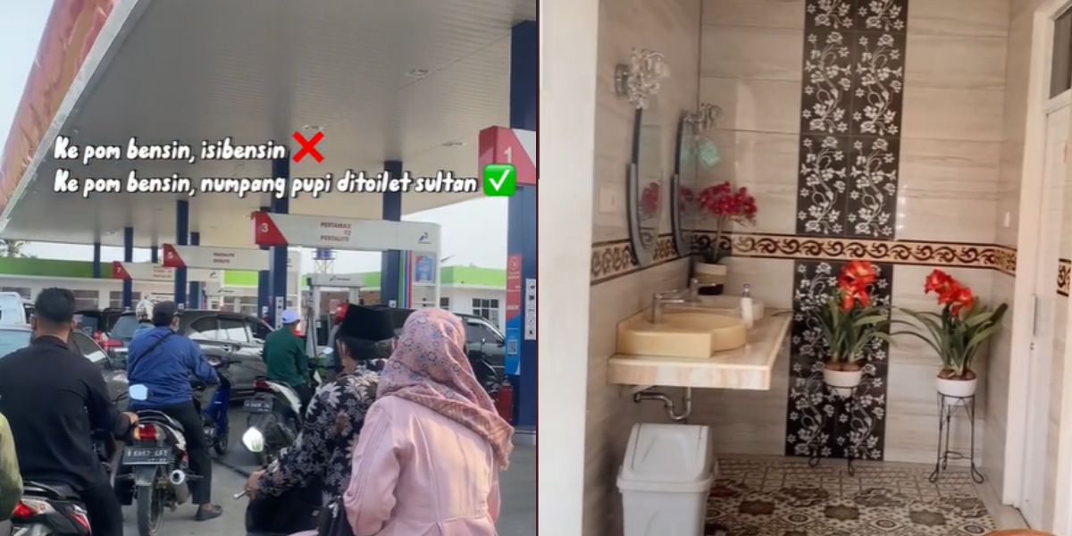 Viral Toilet Umum Mewah di Pom Bensin, Bernuansa Emas bak Hotel Bintang 5