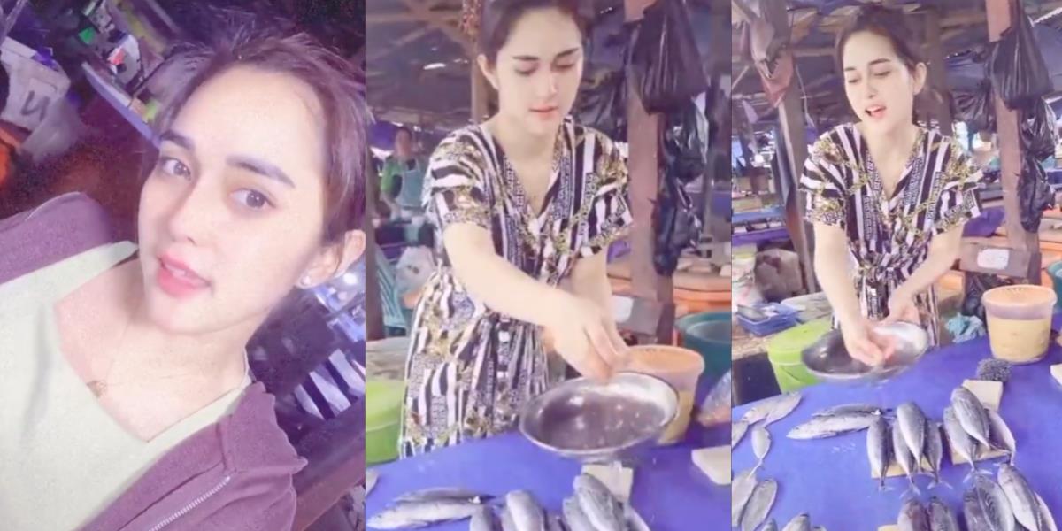 Heboh Penjual Ikan di Sulbar Cantiknya Mirip Artis, Disebut Nafa Urbach KW, Netizen: 'Para Suami Auto Gak Boleh ke Pasar'