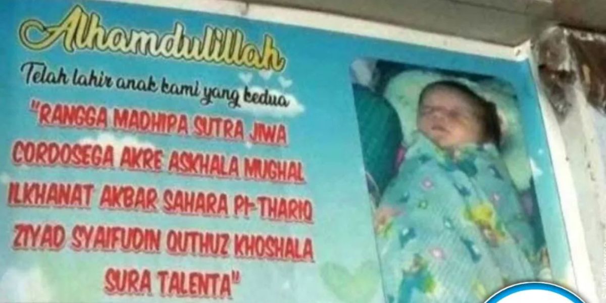 Viral Anak Punya 'Nama Terpanjang di Indonesia', Terdiri dari 19 Kata dan 115 Huruf