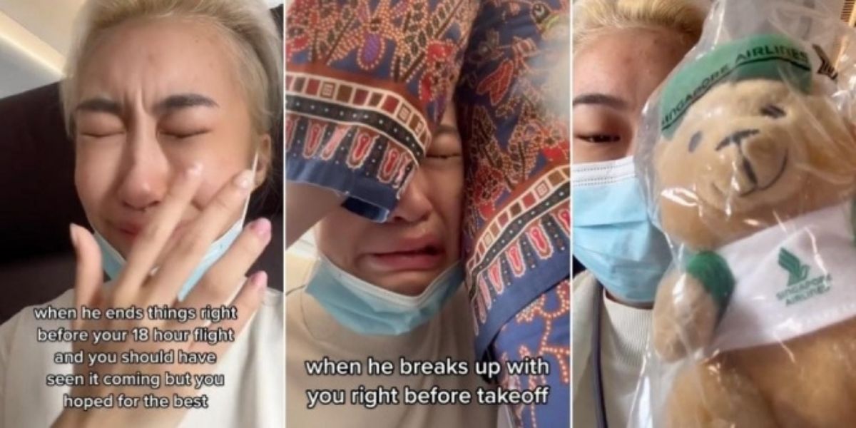 Viral Diputusin Pacar Sebelum Naik Pesawat, Wanita Ini Nangis di Pelukan Pramugari