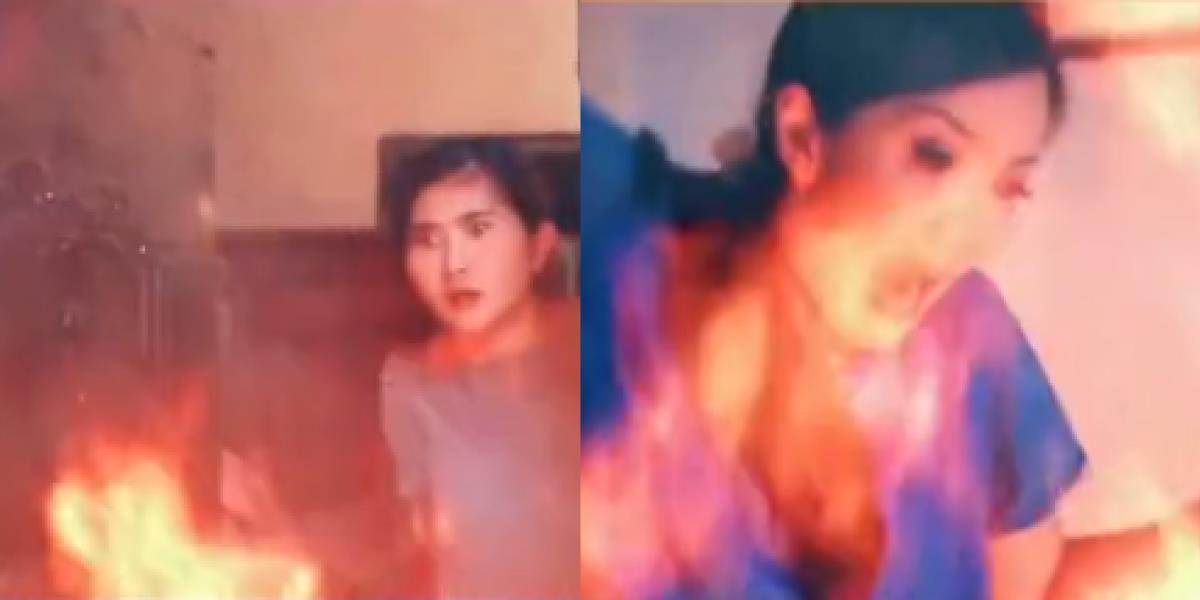 Potret di Balik Layar Adegan Kebakaran di Sinetron yang Bikin Melongo Namun Hasilnya Terlihat Menegangkan