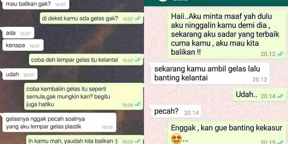 10 Chat WhatsApp Mantan Ajak Balikan, Endingnya Bikin Ngelus Dada!