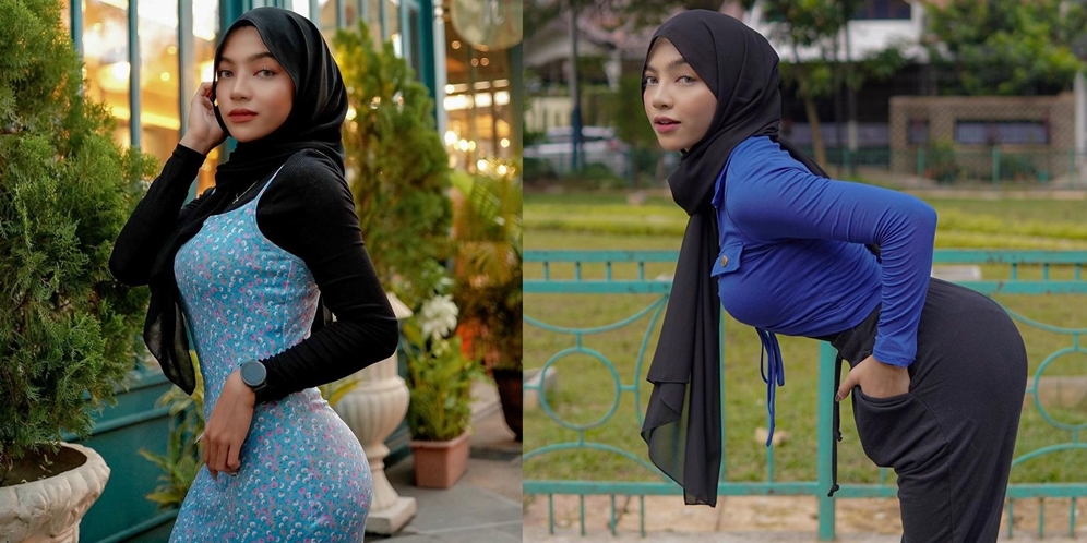 10 Potret Oklin Fia, Selebgram Berhijab yang Doyan Pakai Baju Ketat & Pamer Lekuk Tubuh, Netizen : Nggak Malu?