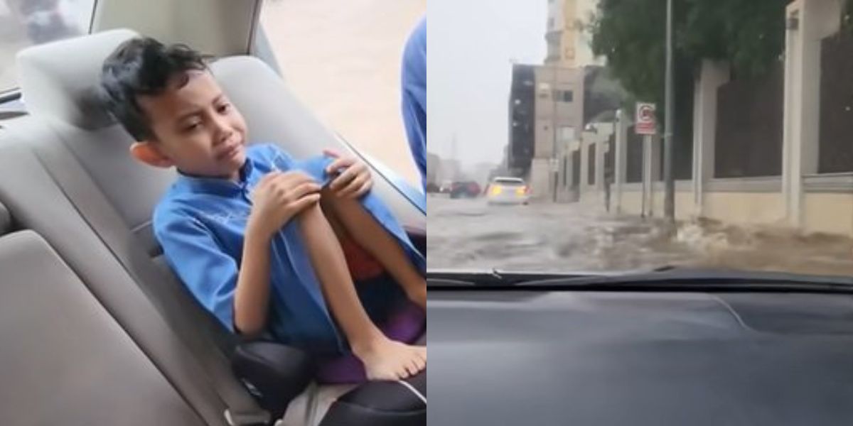 Video Detik-Detik Keluarga WNI Terjebak di Mobil Saat Banjir di Jedah Arab Saudi