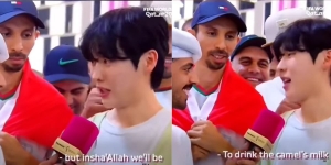Viral Suporter Korea Selatan Fasih Bahasa Arab, Reporter Qatar sampai Terkejut saat Dijawab <em>Insya Allah</em>