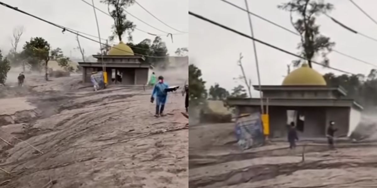 Viral Masjid Tetap Berdiri Utuh Usai Diterjang Erupsi Gunung Semeru