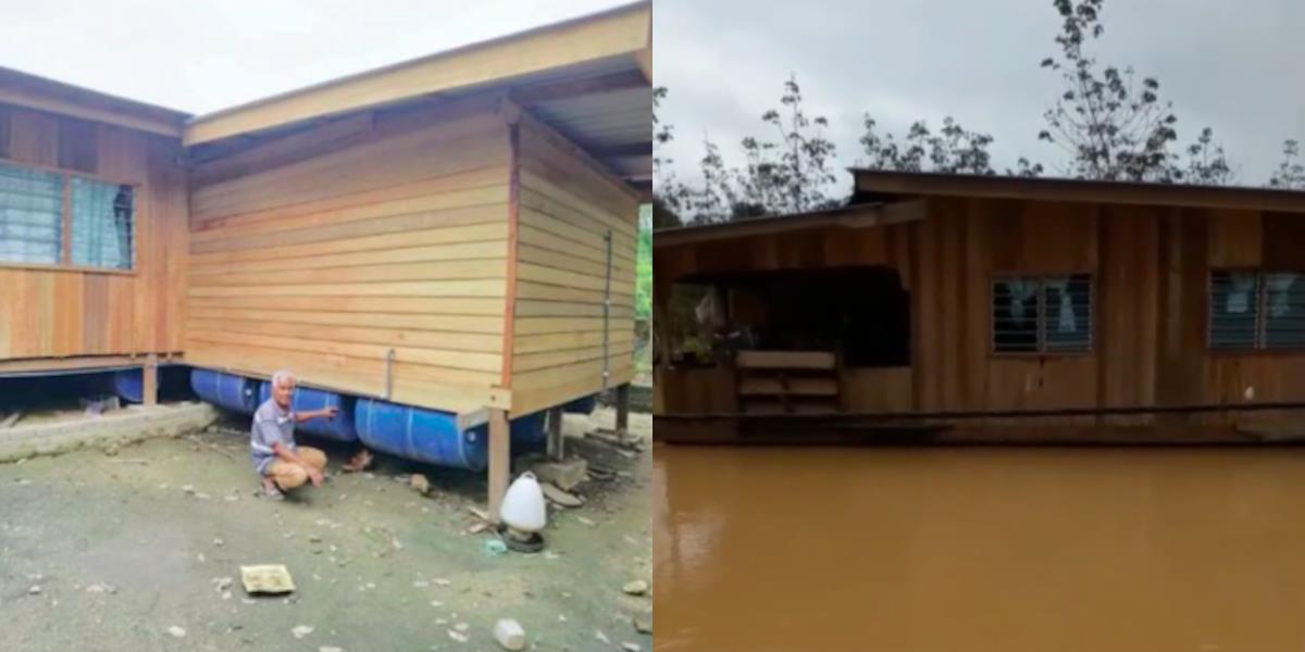 Dulu Dicemooh dan Ditertawakan Warga, Sekarang Rumah Apung Buatan Kakek Ini Selamat dari Banjir Tahunan, Lainnya Tenggelam