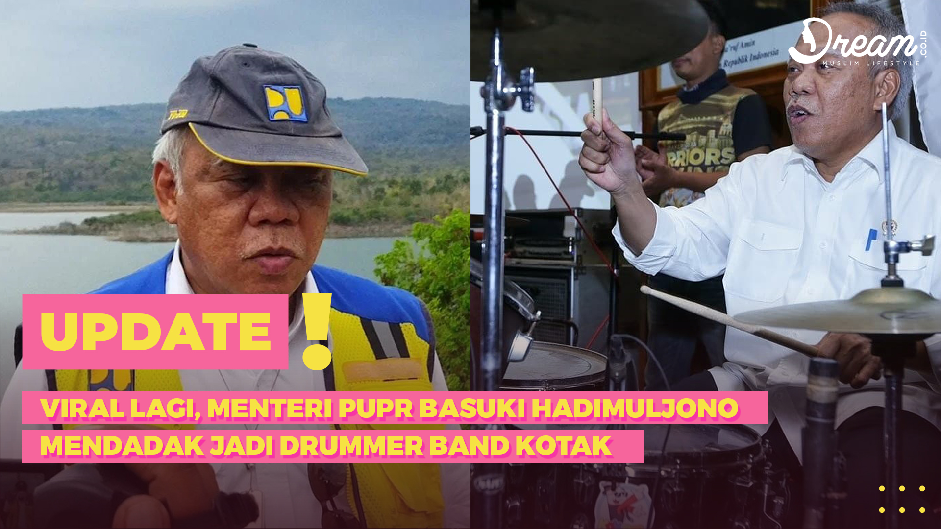 Viral Lagi, Menteri PUPR Basuki Hadimuljono Mendadak Jadi Drummer Band Kotak