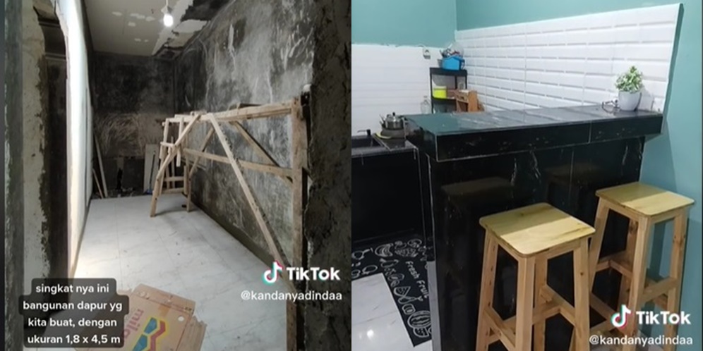 Potret Transformasi Dapur Rumah Subsidi, Dari Lahan Kosong Jadi Mini Bar Estetik!