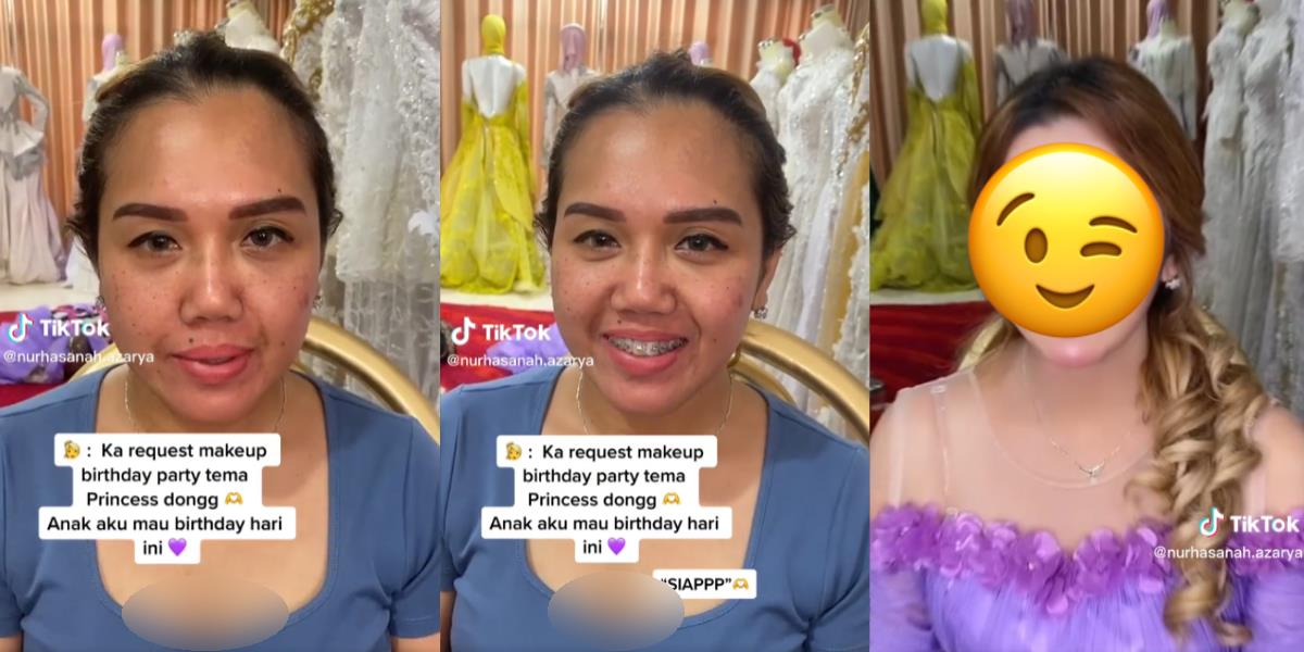 Emak-Emak Minta Dirias Ala Princess, Hasil Before-Afternya Bikin Pangling