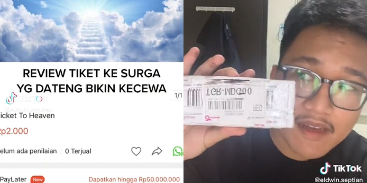 Pria Ini Beli Tiket Ke Surga Dari Olshop Seharga Rp2 Ribu Isinya