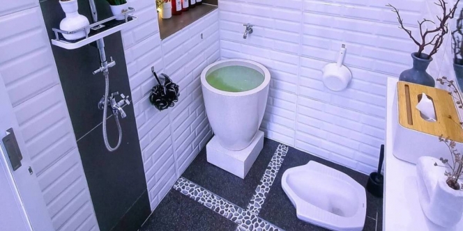 Dekor Modern Kamar Mandi dengan WC Jongkok