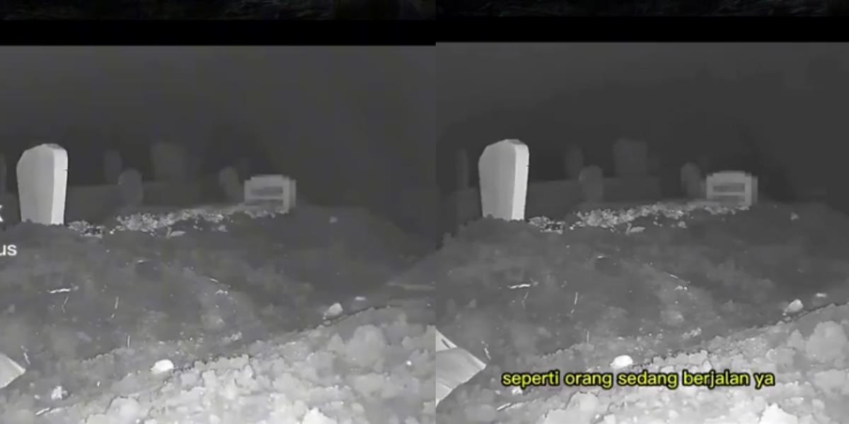 Seram! CCTV Rekam Suasana Sekitar Kuburan Baru 3 Hari Digali, Tiba-tiba Muncul 2 Cahaya Misterius, Ketika Cahaya Itu Mendekat Ternyata..