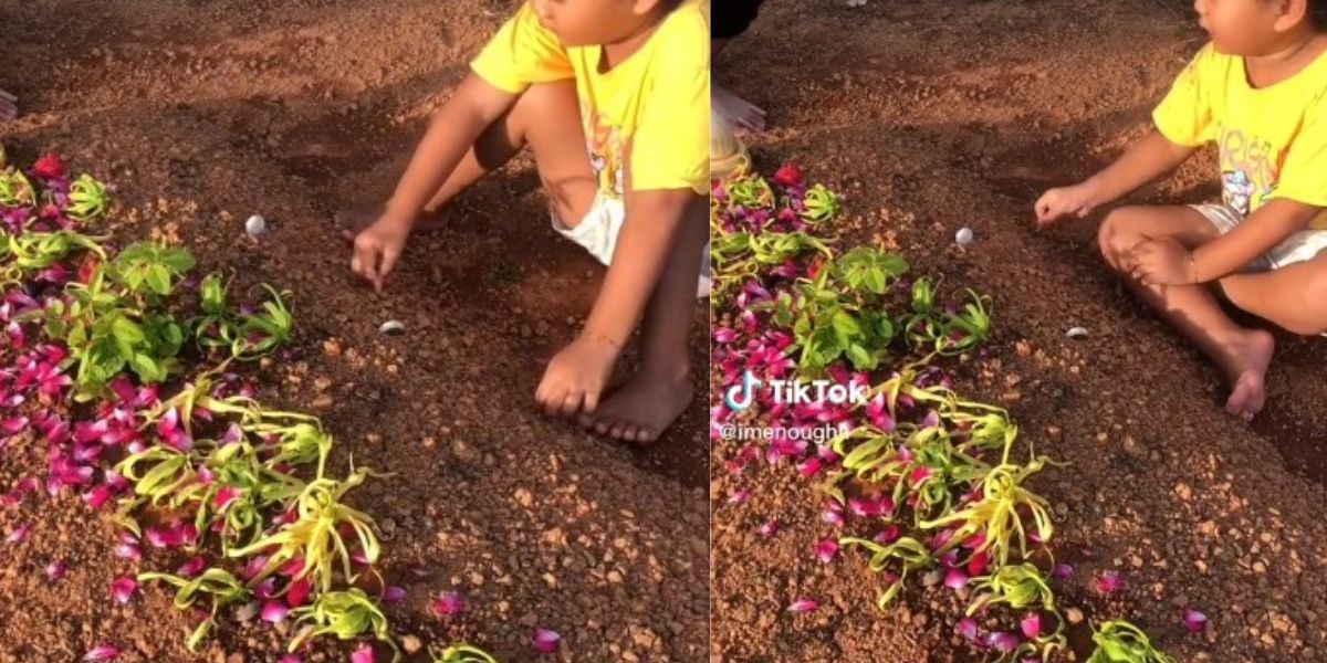 Anak Kecil Curhat di Samping Makam Ayahnya, Pertanyaannya Bikin Terharu