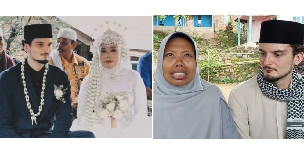 Potret Ustazah di Lombok Menikah dengan Bule Ganteng