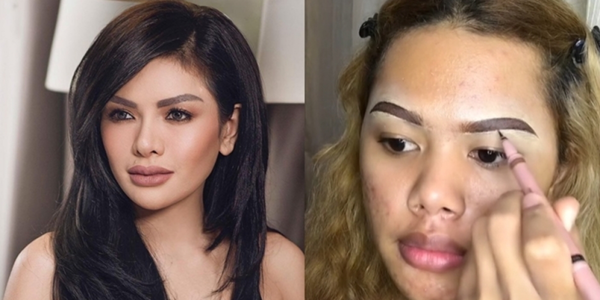 Wanita Berambut Keriting Dengan Bekas Jerawat Ini Makeup Mirip Nikita Mirzani Hasilnya Bikin 